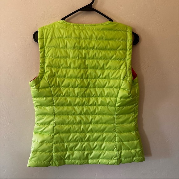 Polo Golf Ralph Lauren Women Reversible Puffer Quilted Vest Pink & Green - Picture 8 of 8